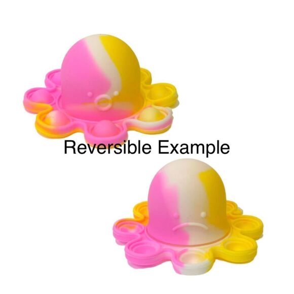 ☀️3/$12☀️ Purple Reversible Octopus Bubble Pop Stress Relief Fidget Toy - Picture 4 of 6